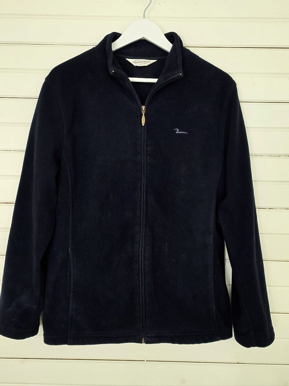 Vintage 90s Northern Reflections Full Zip Fleece Jacket - Navy Blue Loon Embroid